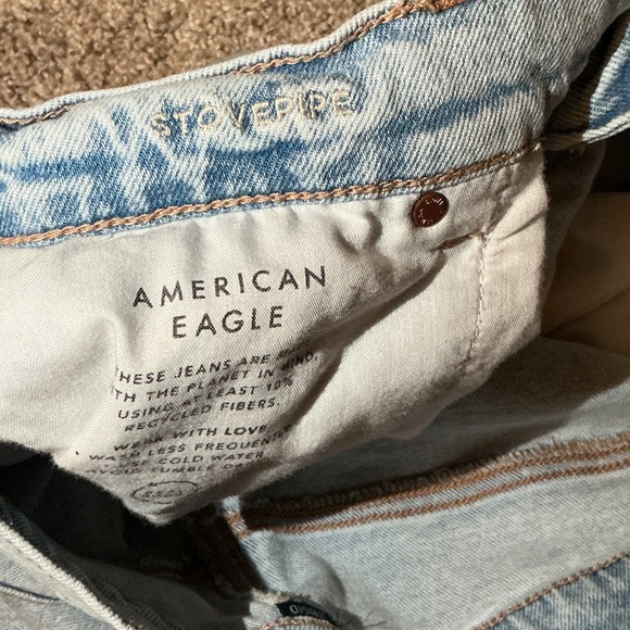 American Eagle Outfitters Light Blue Stovepipe 8 long EUC - Picture 5 of 7